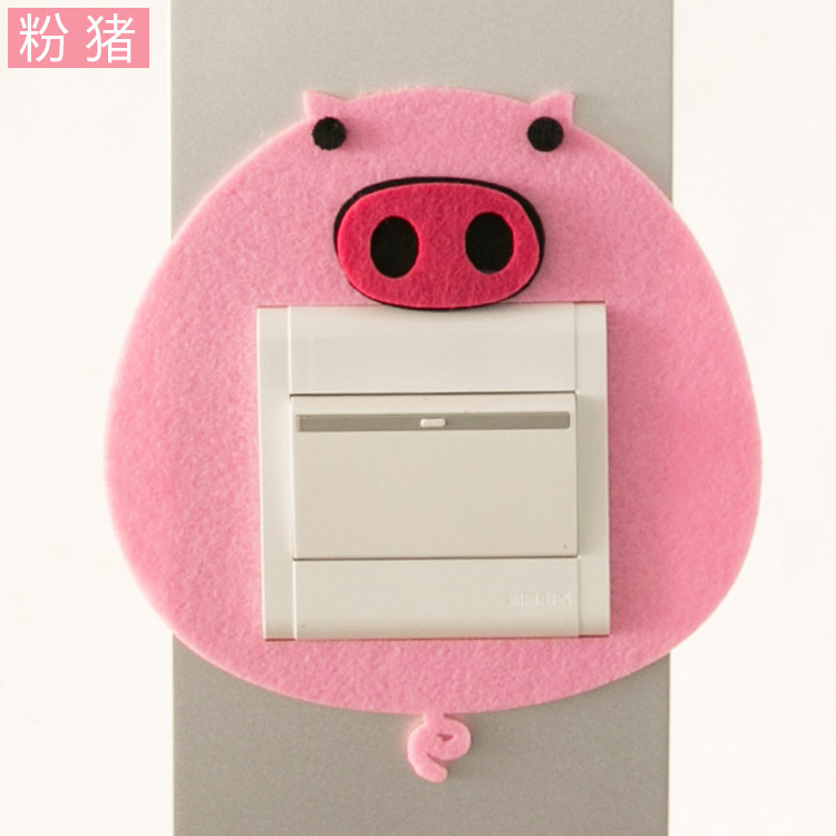 Hot sale wholesale switch socket sticker switch wall sticker felt switch sticker