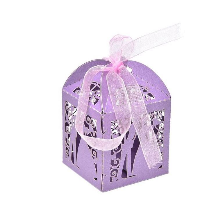 Hot selling paper folding candy box high end wedding cake box