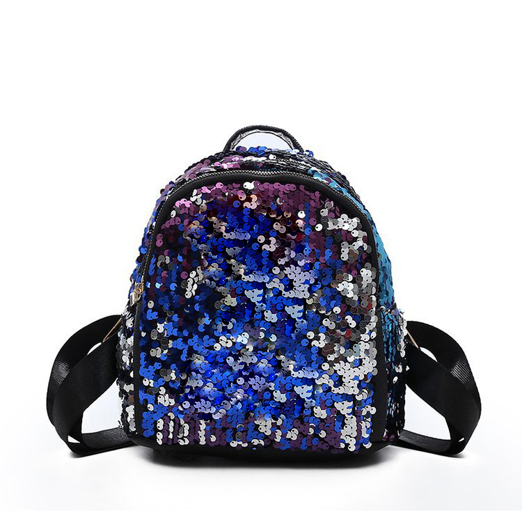 Wholesale custom fashion backpack women's bag glitter cheer sequin backpack magic school shining sequin backpack