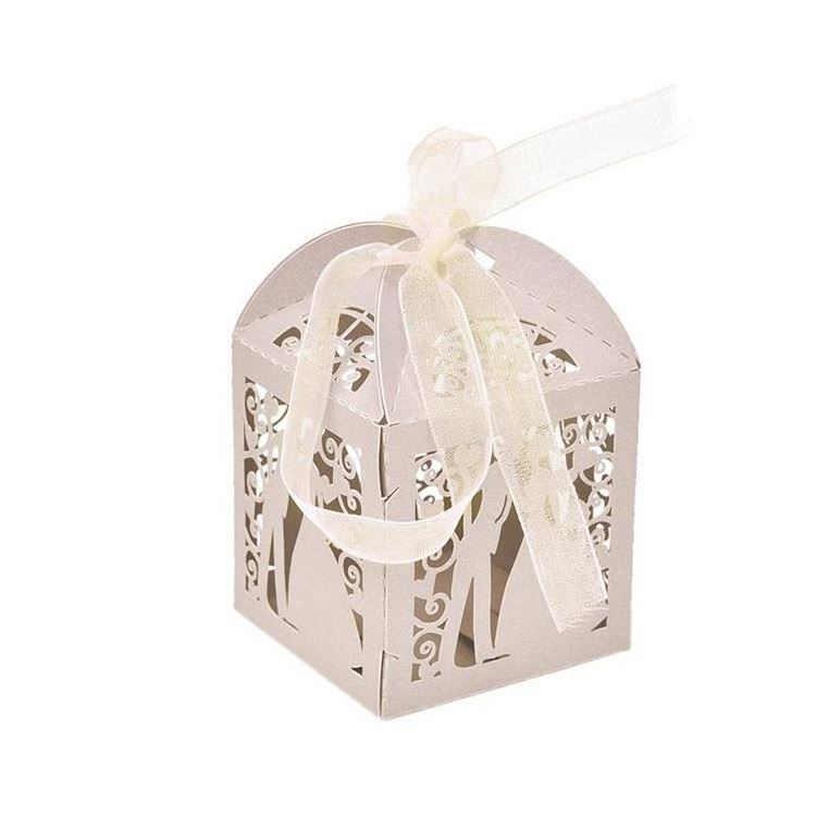 Hot selling paper folding candy box high end wedding cake box