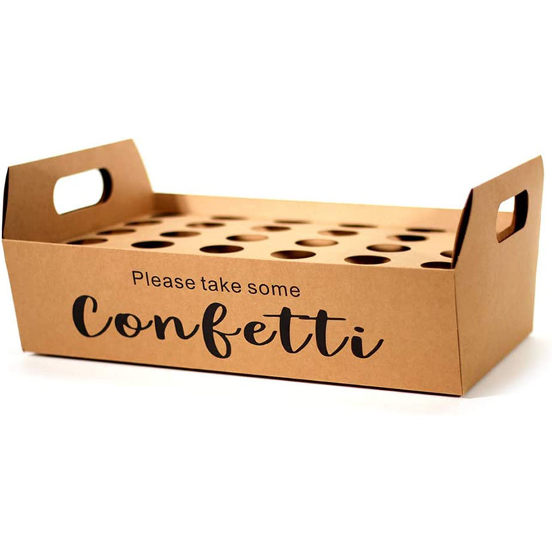 Biodegradable Confetti Cone Stand Box Tray  Wedding Confetti Holder Stand Box Tray is Fold by Yourself