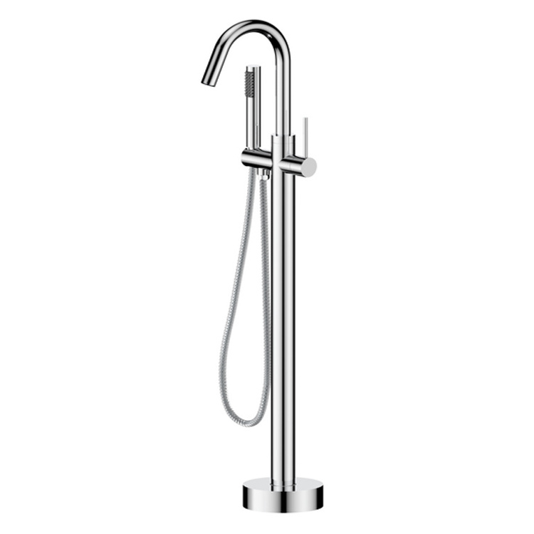 Manufacturer kaiping floor mounted faucet  brass bath mixer tap free standing tub faucet