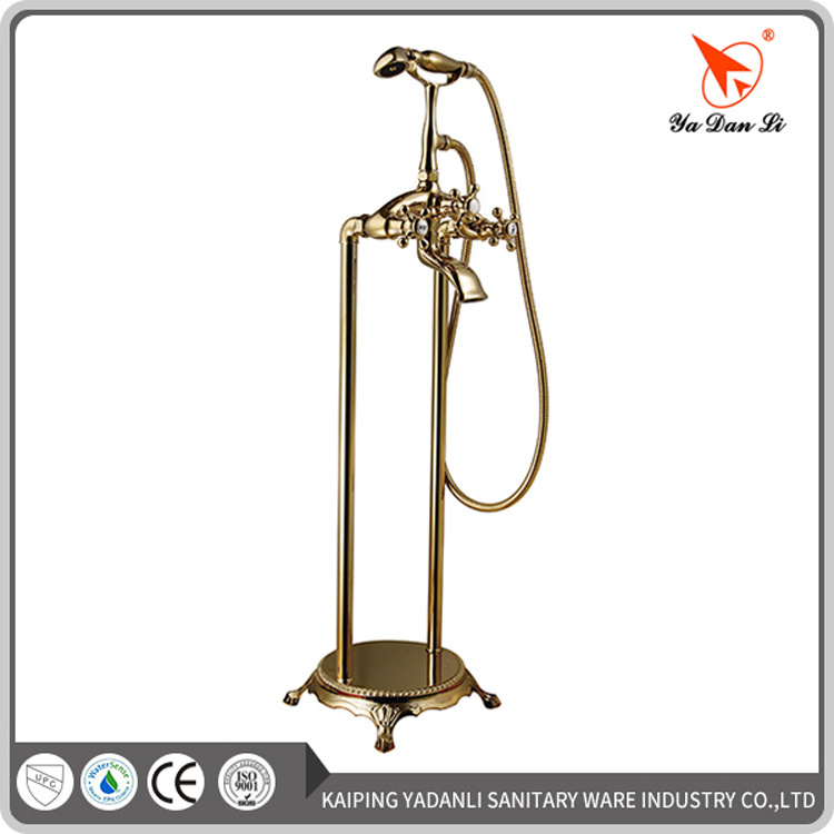 Retro Nostalgia Freestanding Bathtub Faucet Gold