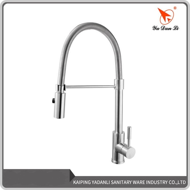 Kaiping made kitchen room stainless steel pre rinse faucet with spring pull out sprayer