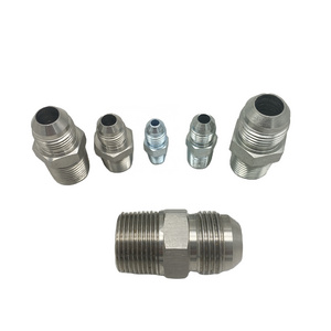 1JN-06 JIC male 74 degree cone brass straight adapter fitting NPT Male Hydraulic Hose Fittings Brass Hose Adapter