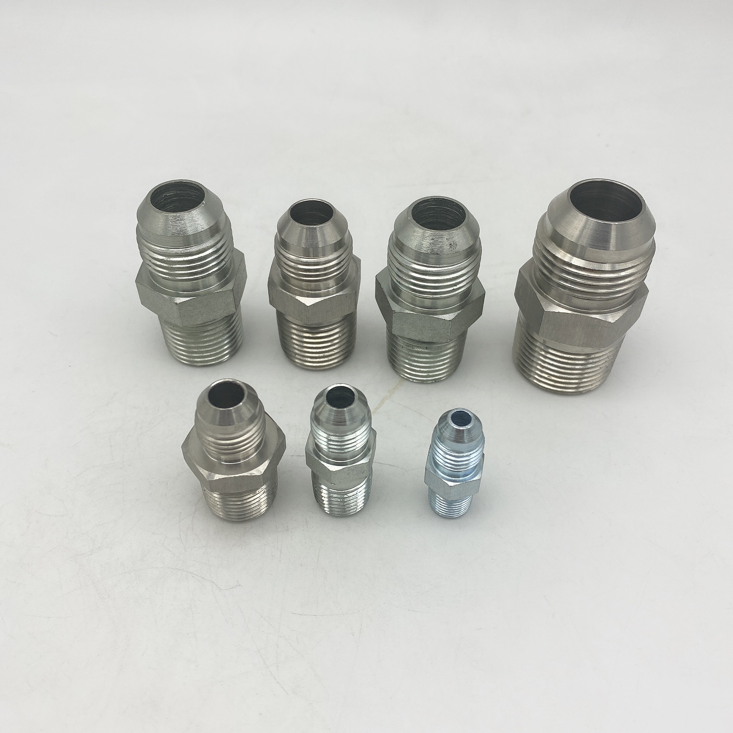 1JN Hydraulic Adapter Carbon Steel Zinc Plating 37 Degree Flared JIC NPT Hydraulics Hose Pipe Fittings Hydraulic Hose Adapter