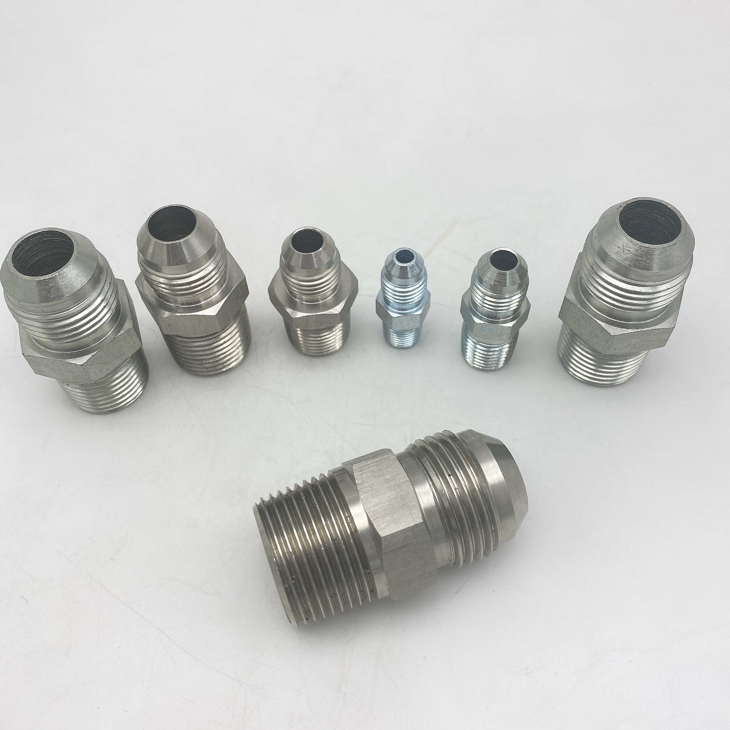 1JN Hydraulic Adapter Carbon Steel Zinc Plating 37 Degree Flared JIC NPT Hydraulics Hose Pipe Fittings Hydraulic Hose Adapter