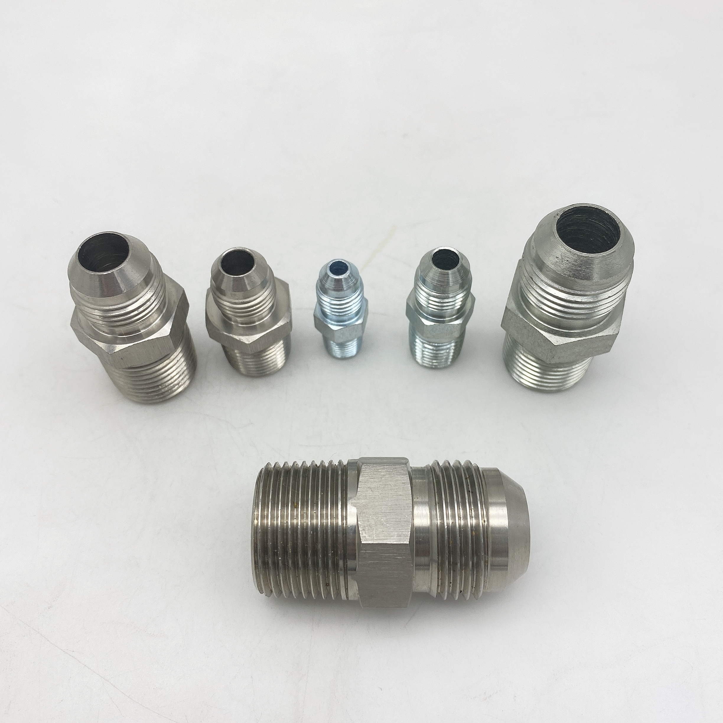 1JN Hydraulic Adapter Carbon Steel Zinc Plating 37 Degree Flared JIC NPT Hydraulics Hose Pipe Fittings Hydraulic Hose Adapter