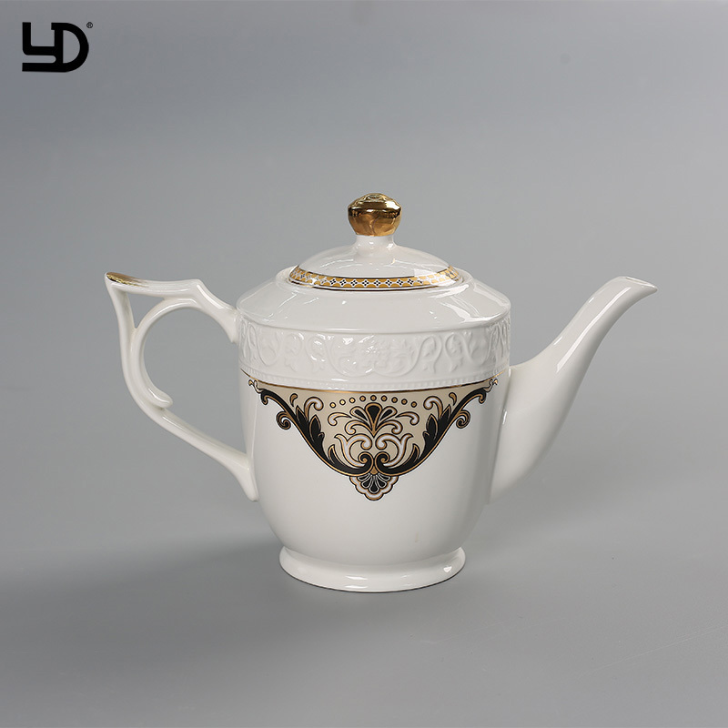 Luxury Coffee Pot And Cups Set Vintage Ceramic Tea Cup And Saucer Arabic Porcelain Tableware