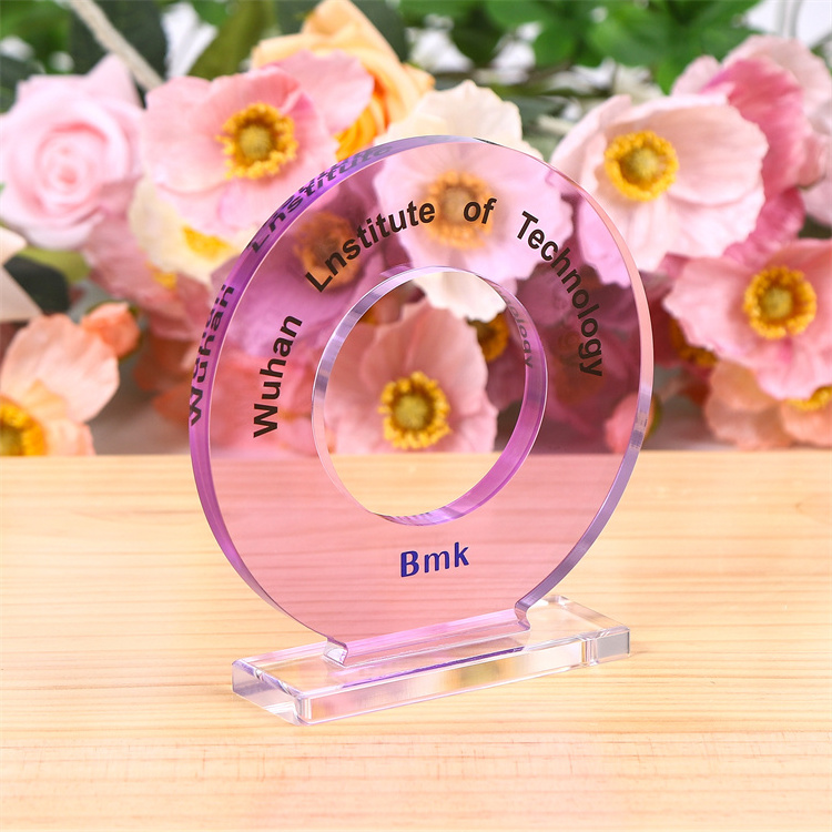 Factory Exquisite Personalized Custom Clear Blanks 3d Acrylic Plaque Award Trophy for Souvenir Plastic Customized Logo Europe