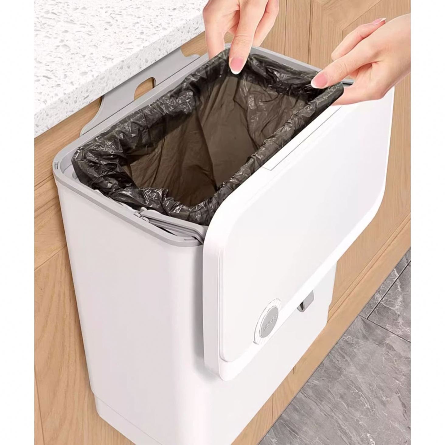 Bag Changing Dustbin Handmade Under Cabinet Hanging Dustbin Pack Of Hanging Mount Garbage Storage Toilet Trash Can