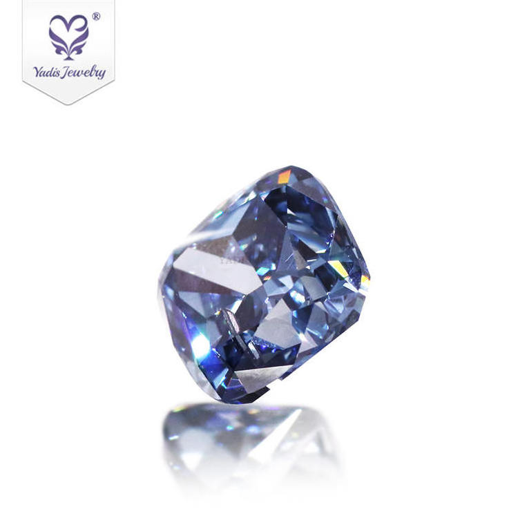 Yadis wholesale IGI certificate loose color cvd HPHT 1ct cushion cut blue diamonds lab grown diamond