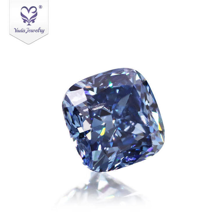 Yadis wholesale IGI certificate loose color cvd HPHT 1ct cushion cut blue diamonds lab grown diamond