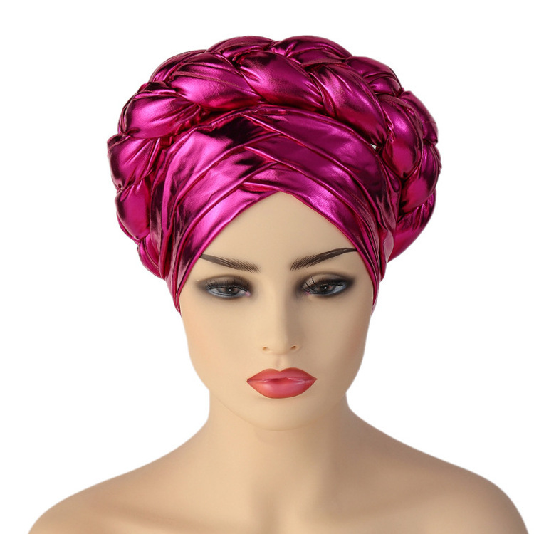 Wholesale New Arrival Fashion Three-layer Braid Hat Muslim Turban Hats African Ethnic Style Women Headscarf Headtie Turban Caps