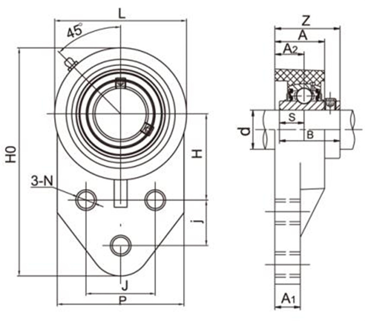 TP-SUCFB205-16 thermo plastic setscrew locking flange bracket 3 bolt pillow block bearings UCP Bearing