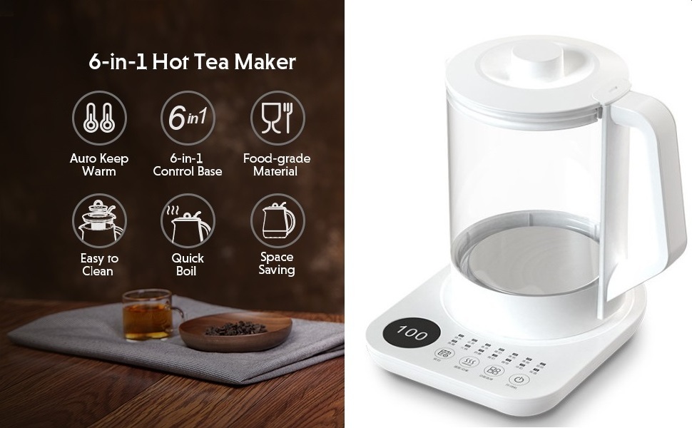 Chinese hot selling 1.5L coffee tea maker electric glass kettle 220V household tea maker