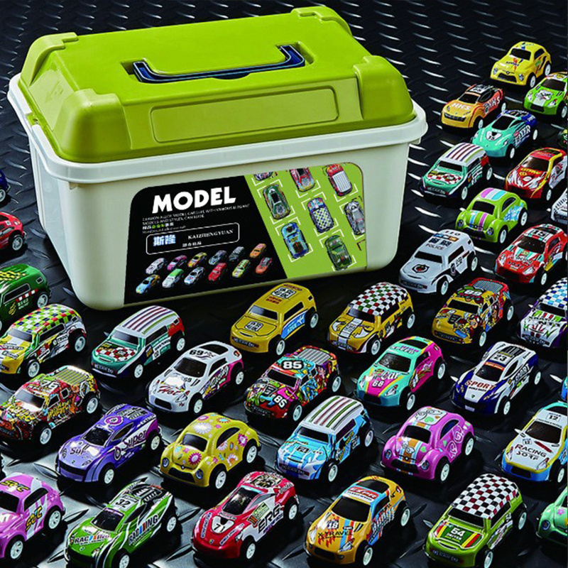 Diecast Toy Vehicles 30 PCS Set Pull Back Racing Cars Metal Friction Powered Car Toys Die cast Car Vehicles For Kids