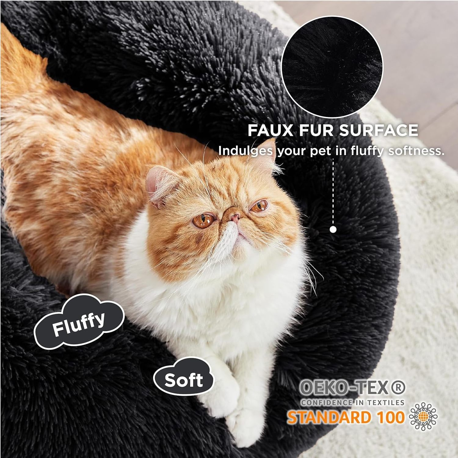 Luxury Premium pet bed Washable Elevated Soft Filling Raised Edge Bolster  Cat Dog Pet Sofa Bed