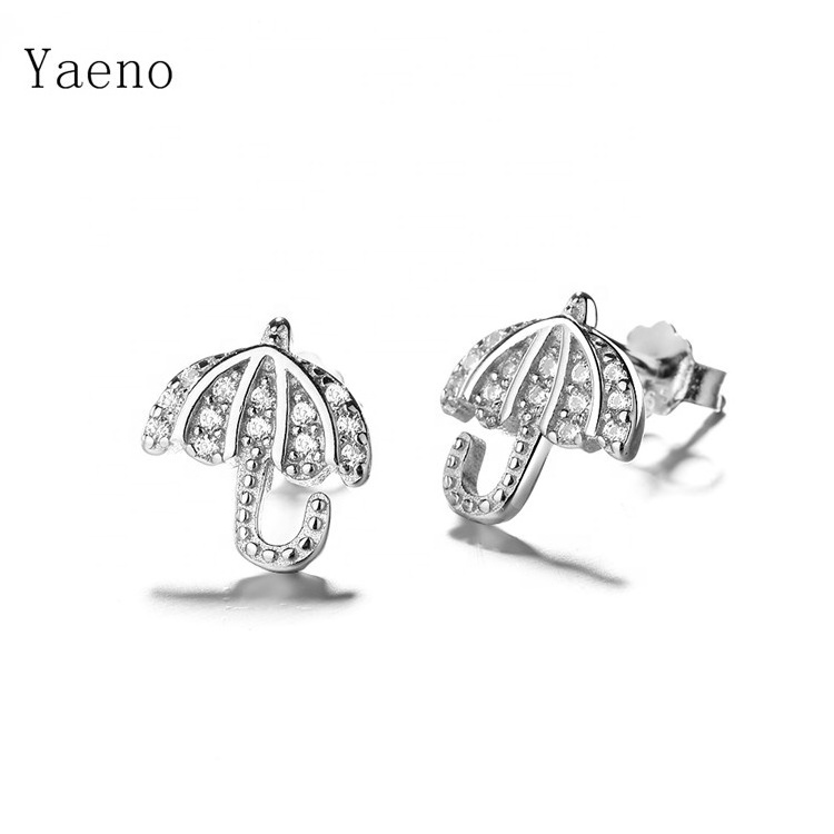 wholesale charm 925 silver umbrella korean style  hoop earrings