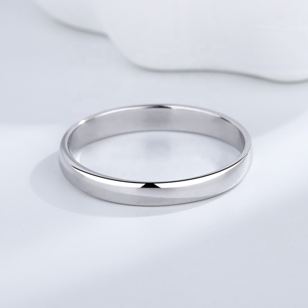 Wholesale High Polish Plain Jewelry 925 Sterling Silver Couple Ring Wedding 2/3/4/5 MM Ring