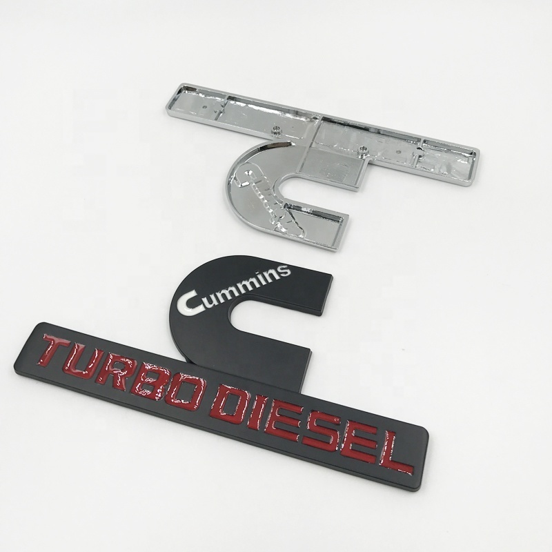 Car 3D Metal Alphabet Car Sticker for Dodge TURBO DIESEL Badge Logo Body Rear Tailgate Decal