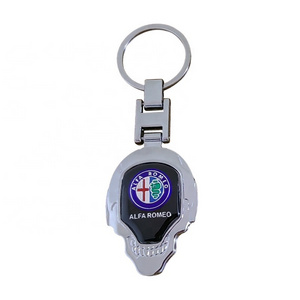 New Car 3D Metal Keychain Double Sided  Badge Logo for Mercedes-Benz Honda Toyota Volvo Car Keychain Keyring