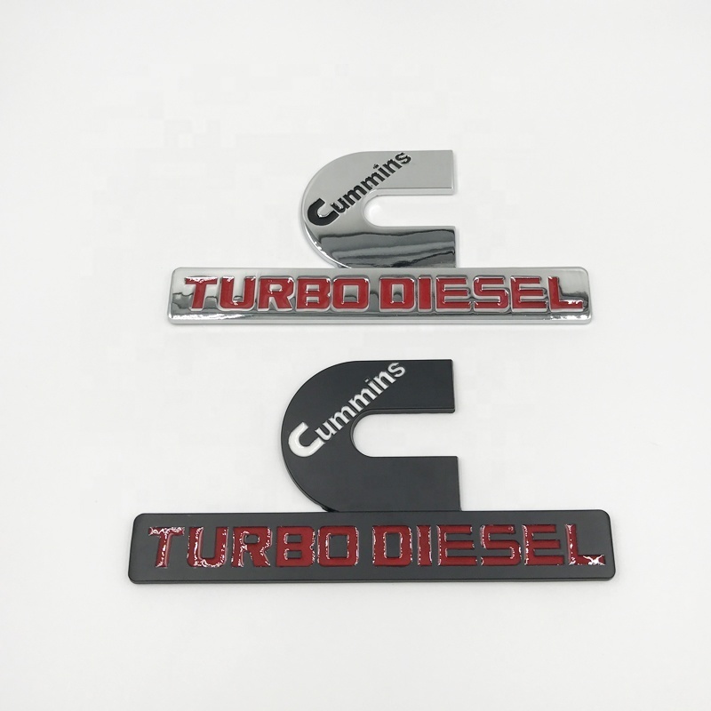 Car 3D Metal Alphabet Car Sticker for Dodge TURBO DIESEL Badge Logo Body Rear Tailgate Decal