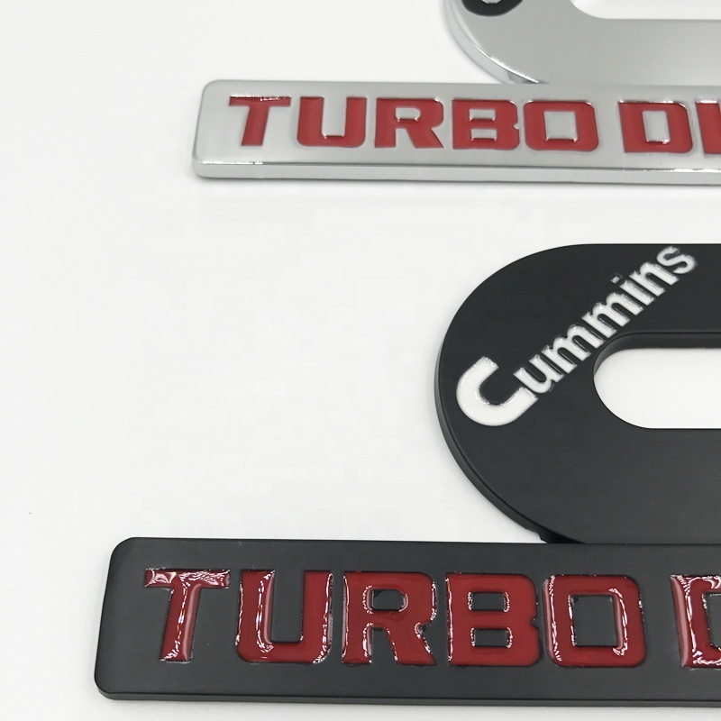 Car 3D Metal Alphabet Car Sticker for Dodge TURBO DIESEL Badge Logo Body Rear Tailgate Decal