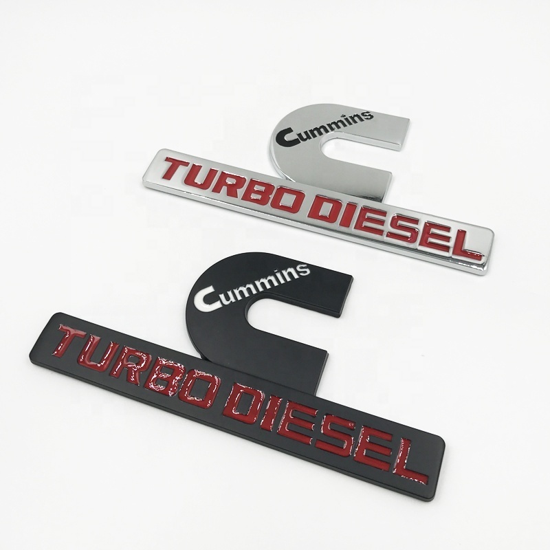 Car 3D Metal Alphabet Car Sticker for Dodge TURBO DIESEL Badge Logo Body Rear Tailgate Decal