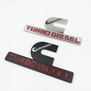 Car 3D Metal Alphabet Car Sticker for Dodge TURBO DIESEL Badge Logo Body Rear Tailgate Decal