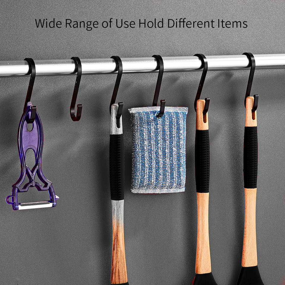 Single Clothing Robe Hook Guaranteed Quality Good Quality Simple Hooks & Rails Metal Modern Black Detachable s shape hook