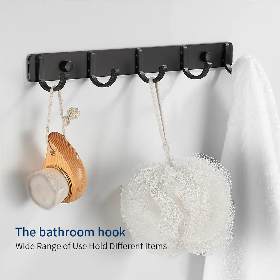 Coat Hooks Wall Mounted Wall Hooks Racks Hanhing Row Hooks for Coat Hat Towel Purse Robes Mudroom Bathroom Entryway