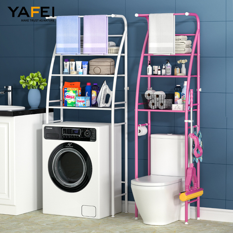 Bathroom Laundry Rack Storage Shelf  Over Over Toilet 3 Tiers Washing Machine Rack