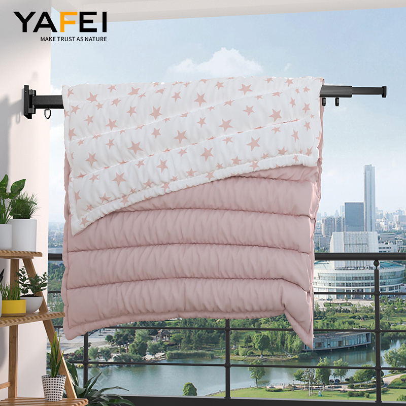 Wall Mounted 3-Layer Folding Drying Rack No Punching Yafei7104 Dry Cloth Rack Laundry Clothes Drying Rack