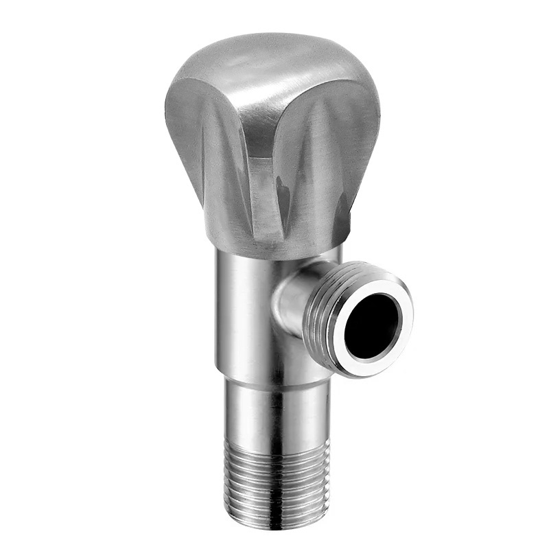 1/2 Body 3/4 Stainless Chrome Finished Brass Bathroom Kitchen Toilet  Shut off water  angle stop valve for toilet faucet