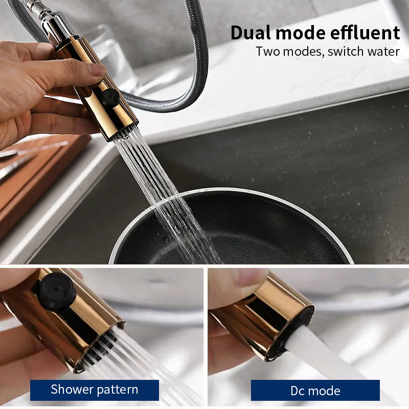 Kitchen Accessories brass kitchen faucet 3 colors pull down automatic sensor kitchen taps Luxury Brushed Bronze