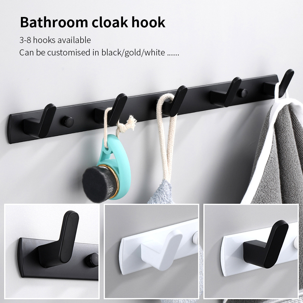 Worth buying Hole-free seamless dormitory door rear hook row bag hat rack hook row hook