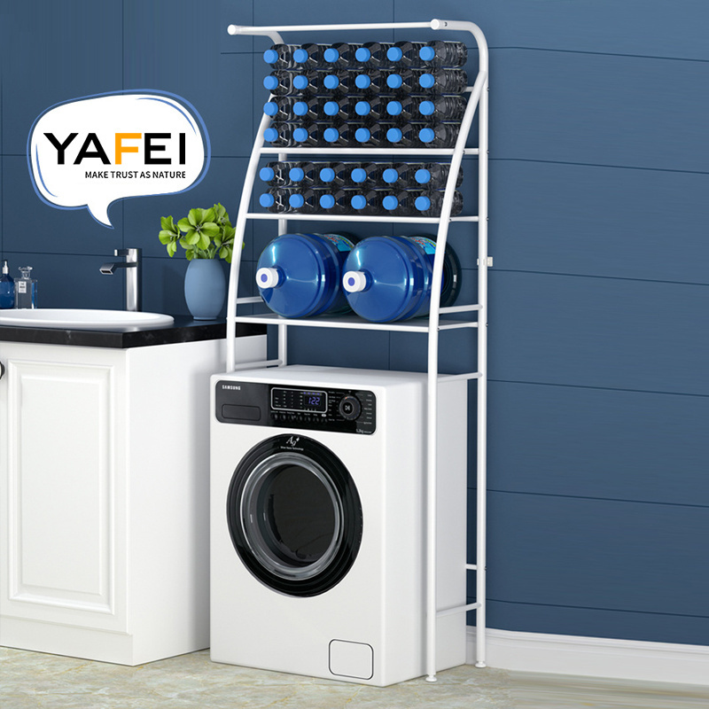 New Multifunction Bathroom Toilet Rack Metal Free Standing Over The Toilet Washing Machine Storage Rack