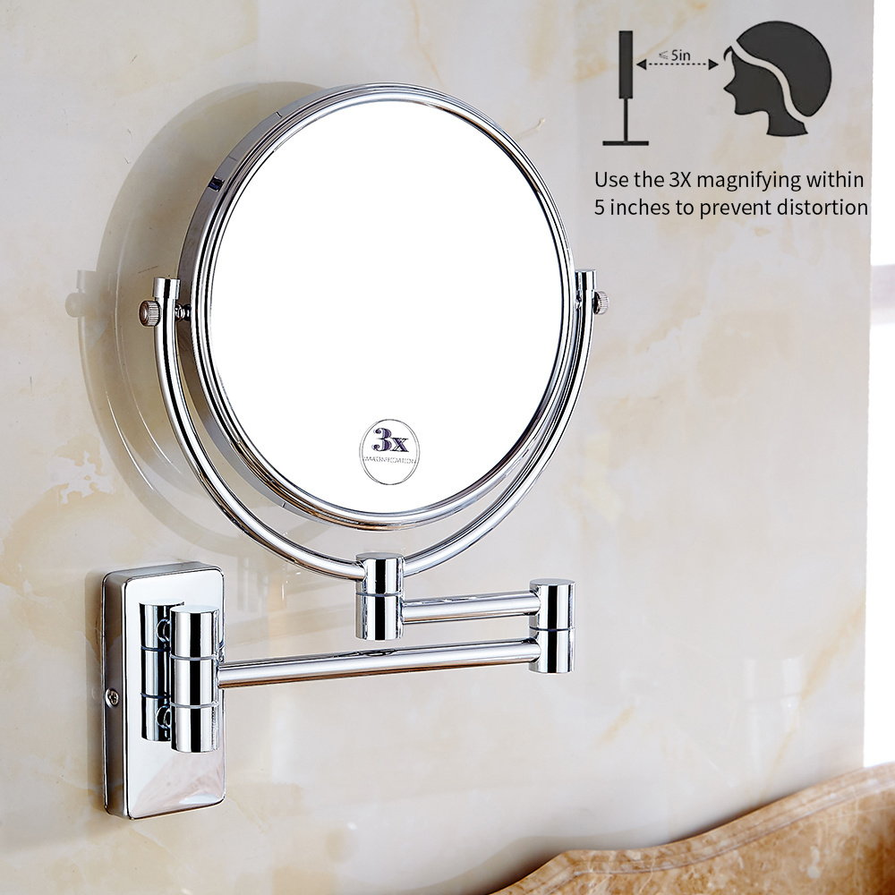 Double side Wholesale Fashion Luxury Bathroom Wall Mount Magnifying Mirror