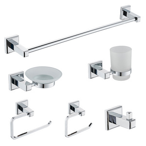 Stainless Steel Simple Modern  Hotel Luxury Toilet  Bathroom High-end Bathroom Accessory Set