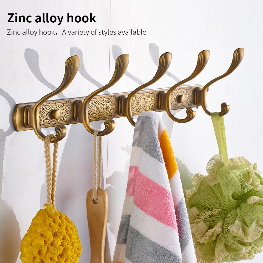 Furniture hardware Coat Hanger Bathroom Clothes Display Towel coat hooks Metal Wall shower hook for hanging