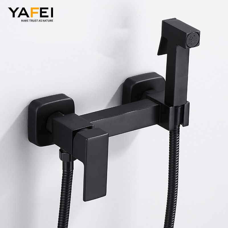 Bathroom  Wall Mounted Bathroom Shower Bidet Tap Spray Shattaf Toilet Bidet Sprayer Head Shattaf Sprayer Douche Hygienic Shower