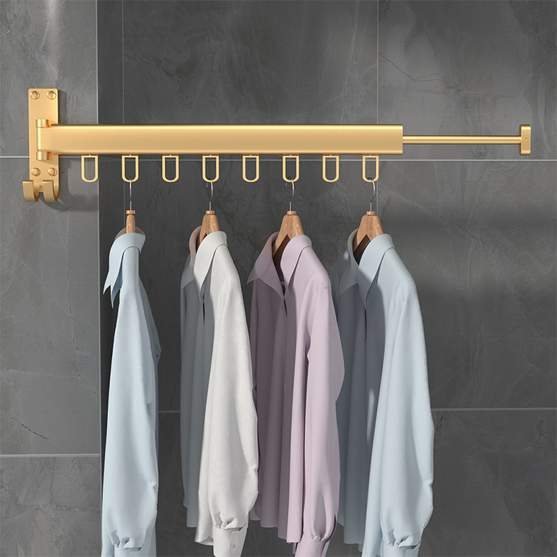 Clothes Accessories hangers Wall mount Balcony quilt  Folding Hangers For Clothes Retractable  extend clothes dying rack