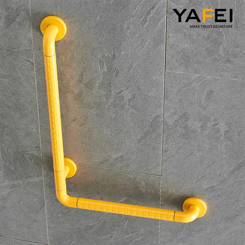 Professional toilet ABS wall mount handle rail nylon barrier-free safety handrail bathroom accessories L shape plastic grab bar