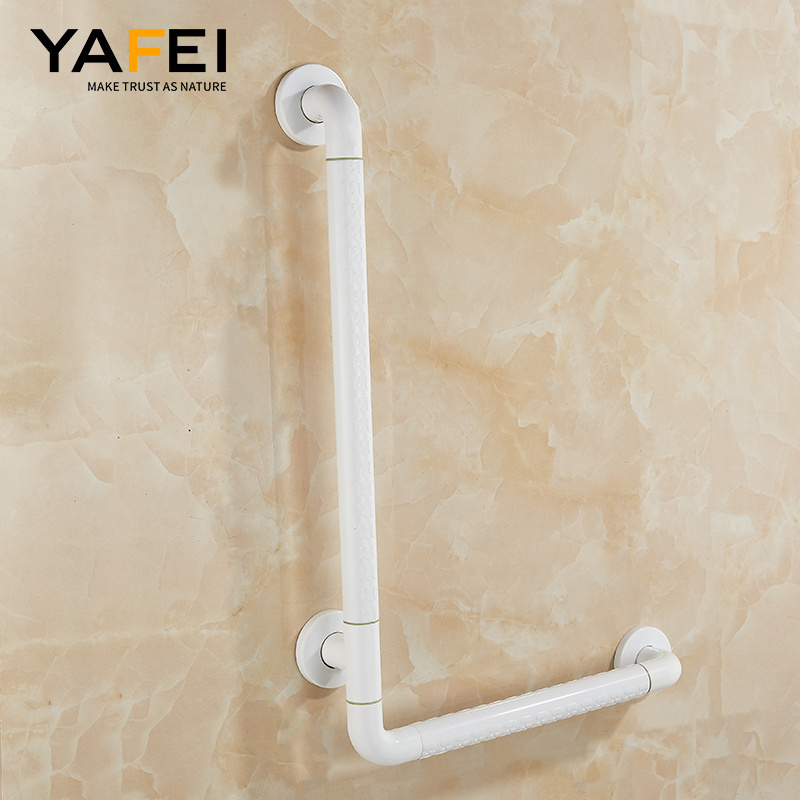 Professional toilet ABS wall mount handle rail nylon barrier-free safety handrail bathroom accessories L shape plastic grab bar