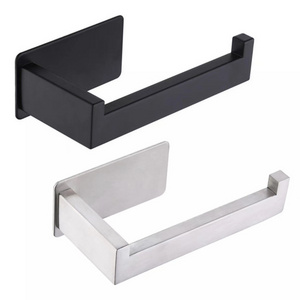 304 Stainless Steel  Wall Mounted Tissue Roll Holder Towel Holdermatte black toilet paper towel roll holder self adhesive