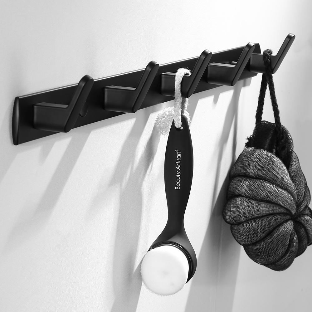 Durable and High Quality Bathroom Wall Mountable  Clothes Hooks & Rails Clothing Metal row hook