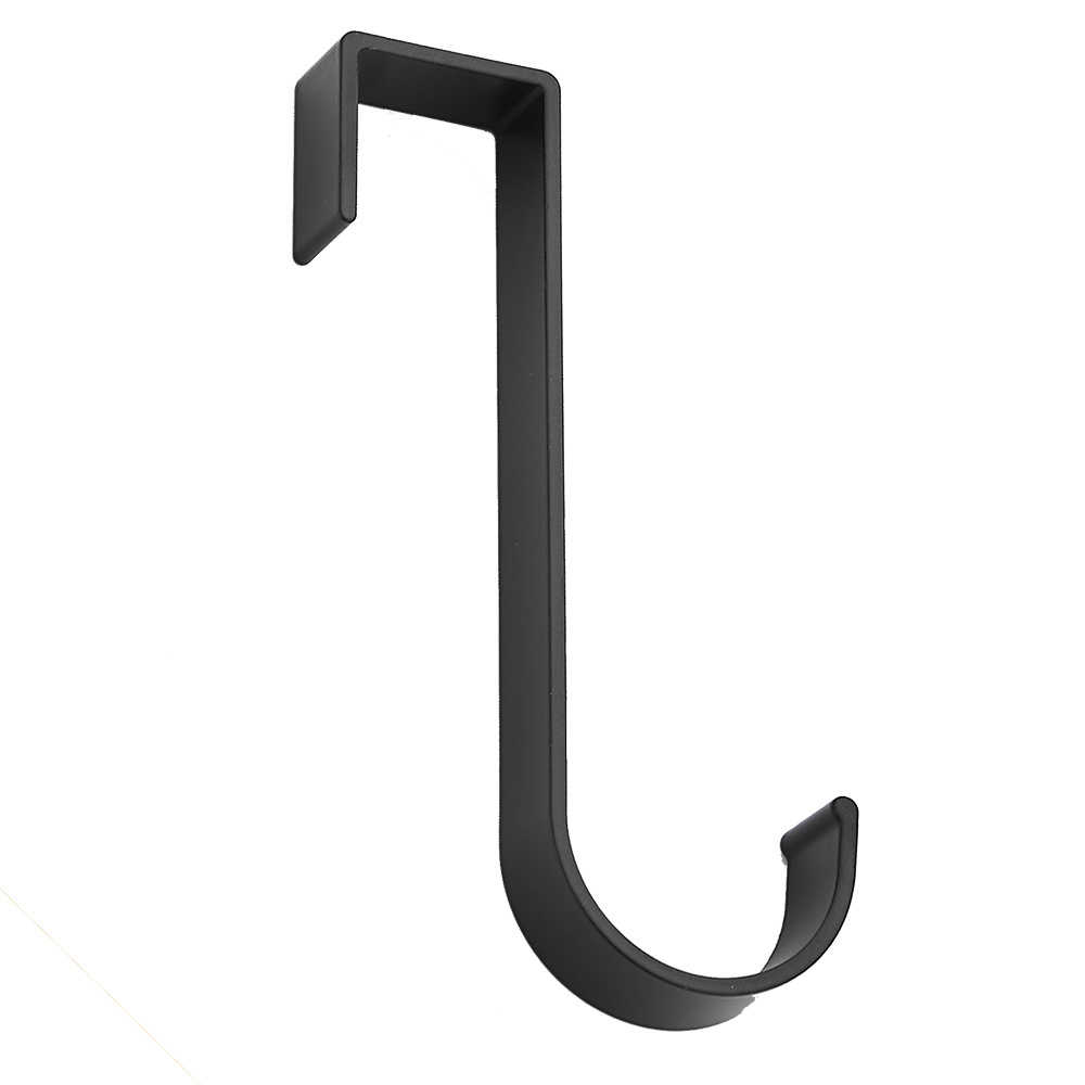 Aluminum Over Door Bathroom Hooks Kitchen Cabinet Behind Door Hanger Wenzhou Hooks & Rails Clothing Metal Black Detachable