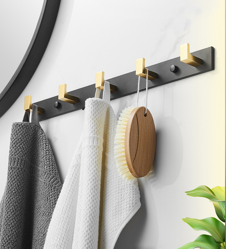 Durable and High Quality Bathroom Wall Mountable  Clothes Hooks & Rails Clothing Metal row hook