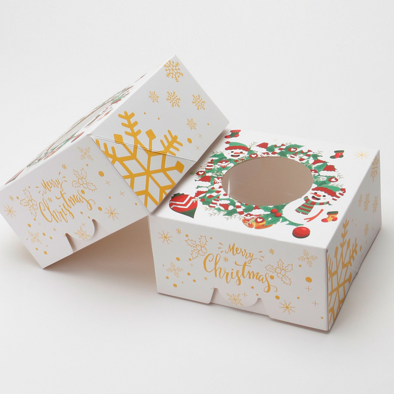 7 day christmas cracker chocolate packaging gift advent calendar box twist with transparent window house